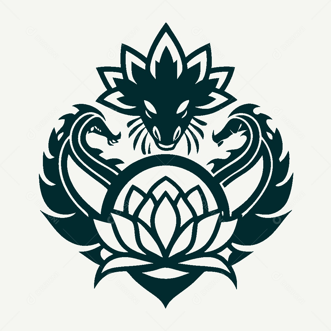 Modelo de Logo de Dragão Vetor EPS