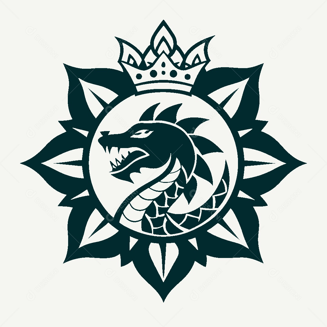 Modelo de Logo de Dragão Vetor EPS