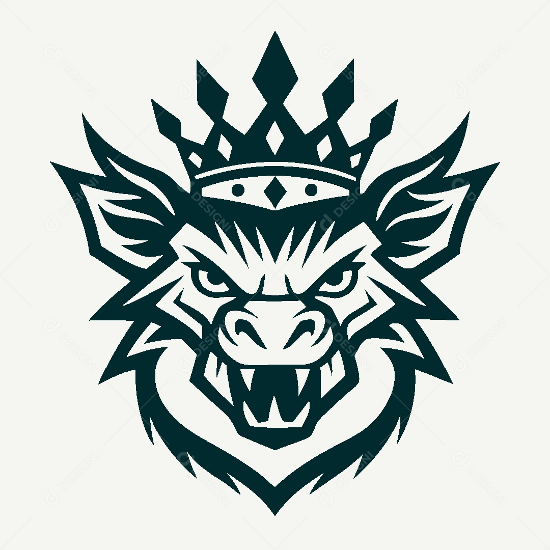 Modelo de Logo de Dragão Vetor EPS