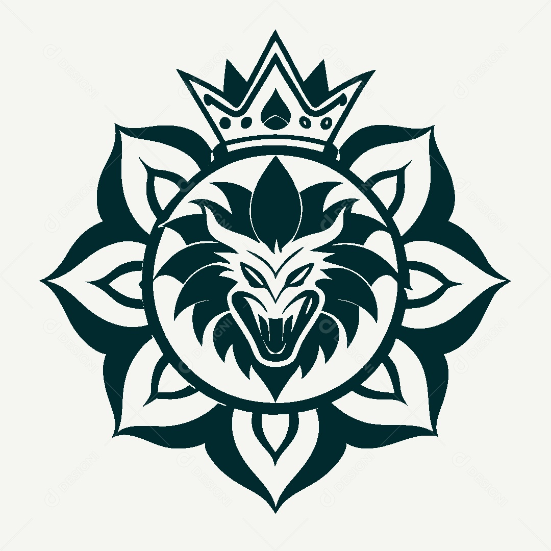 Modelo de Logo de Dragão Vetor EPS