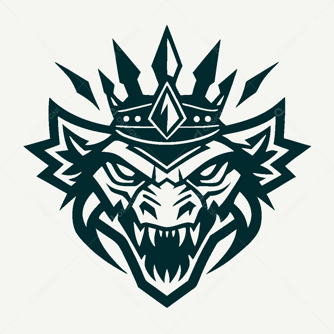 Modelo de Logo de Dragão Vetor EPS