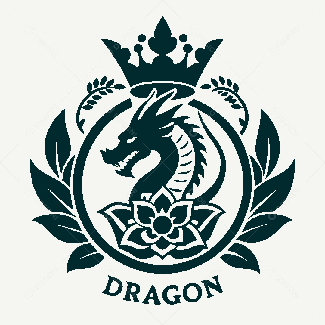 Modelo de Logo de Dragão Vetor EPS