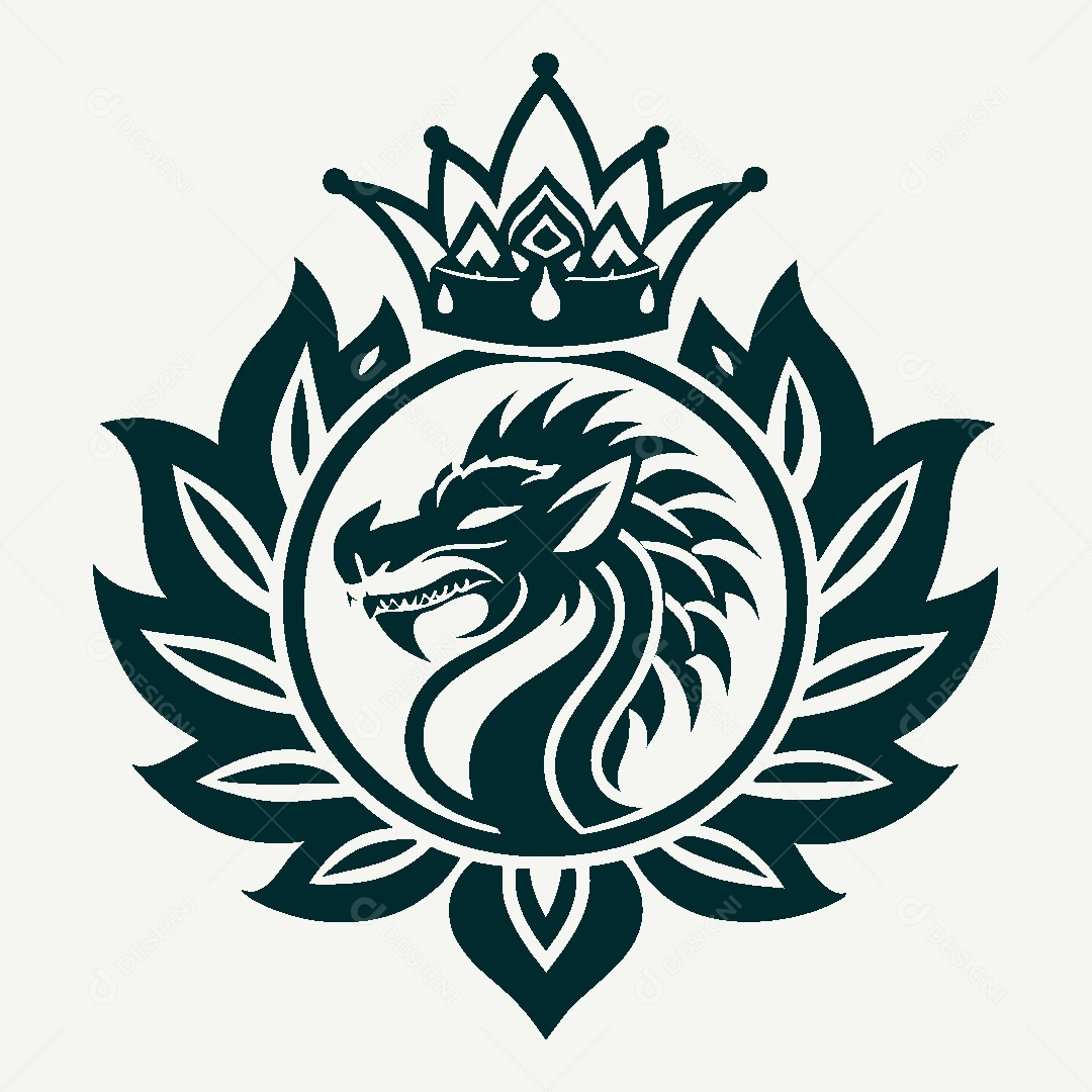 Modelo de Logo de Dragão Vetor EPS