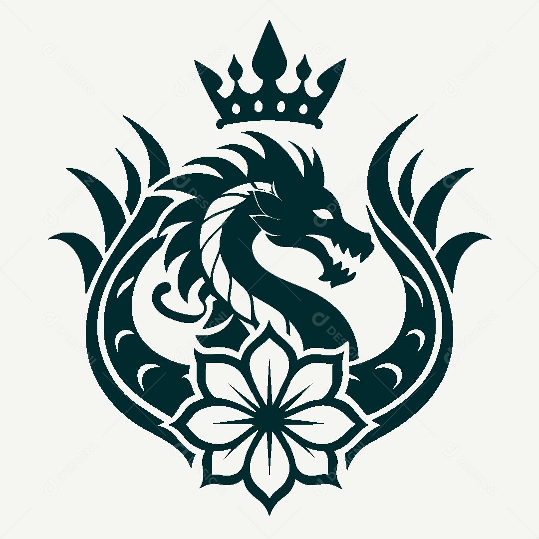 Modelo de Logo de Dragão Vetor EPS