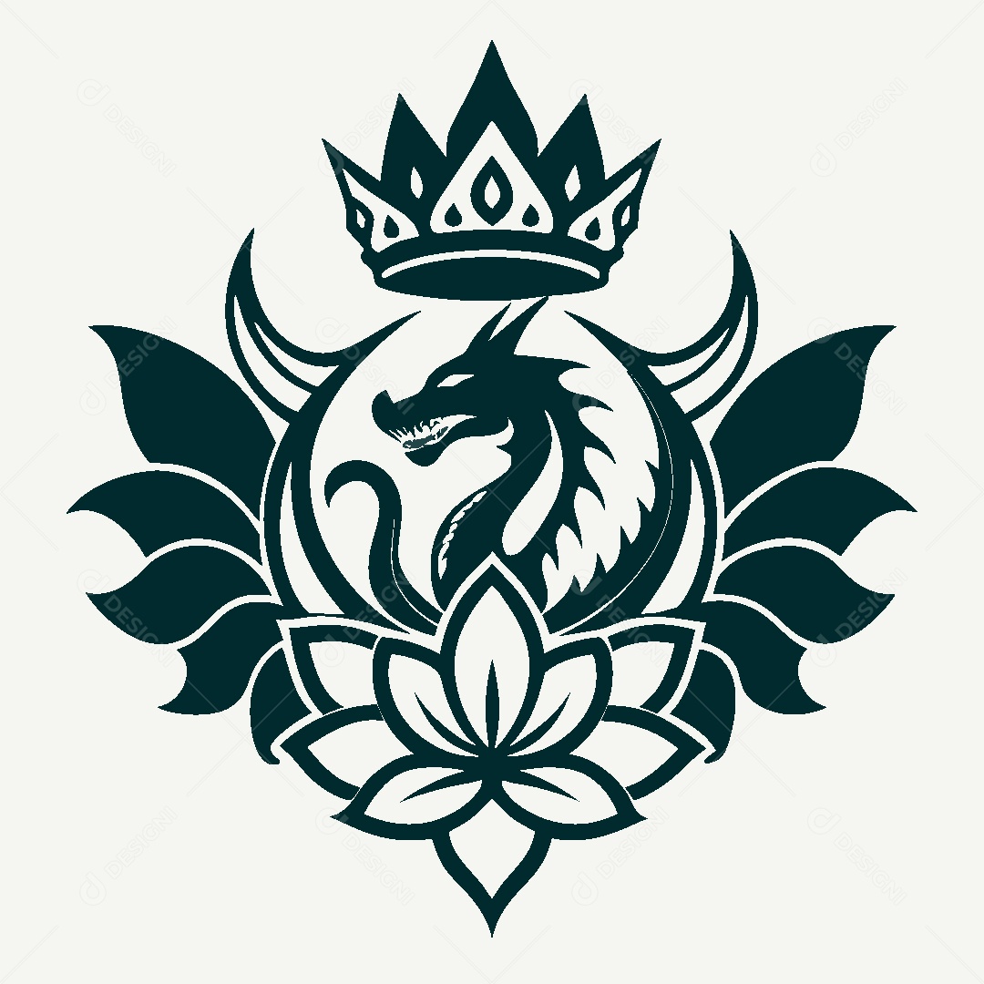 Modelo de Logo de Dragão Vetor EPS