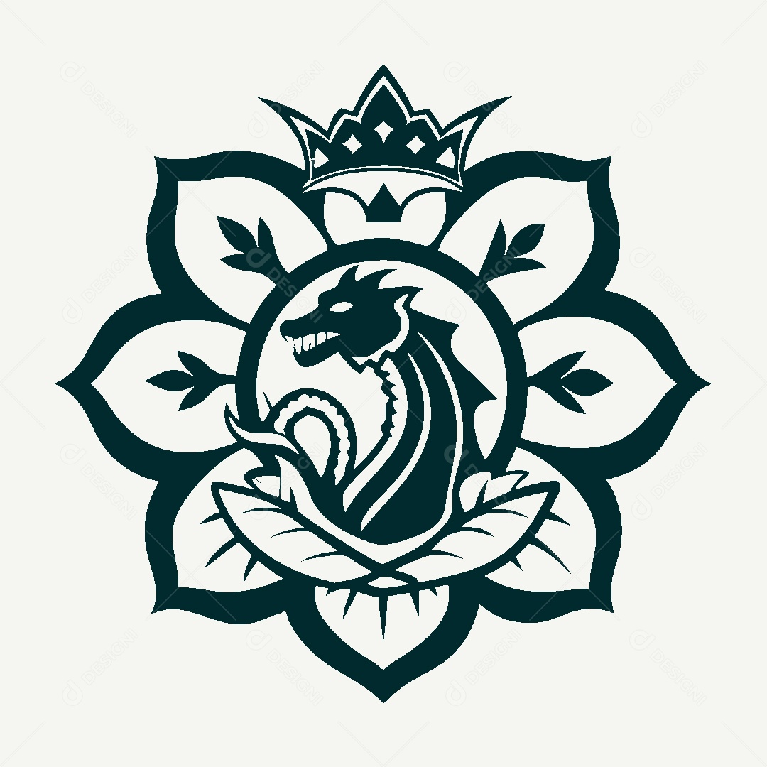 Modelo de Logo de Dragão Vetor EPS