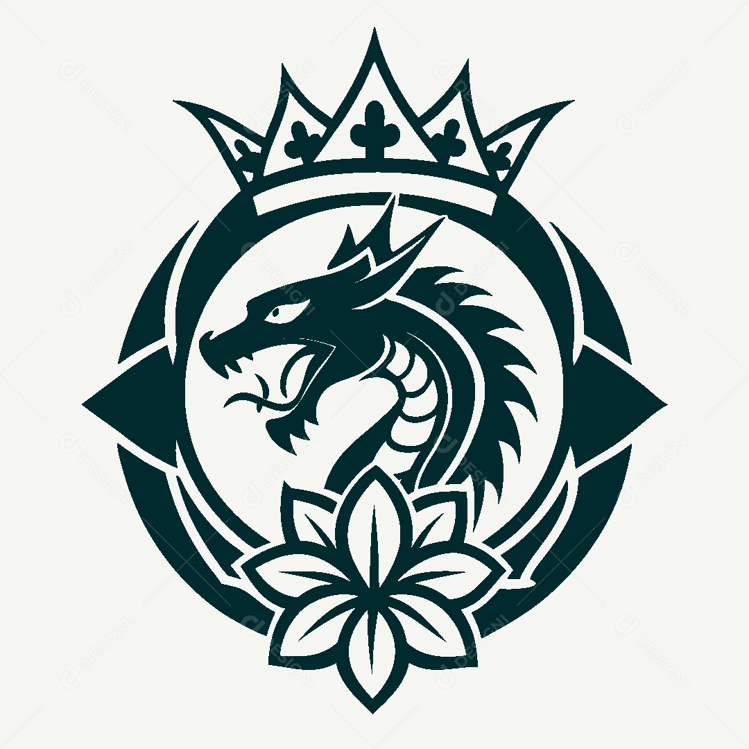 Modelo de Logo de Dragão Vetor EPS