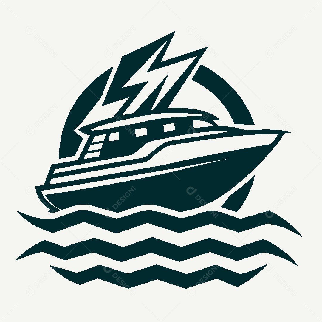 Modelo de Logo de Navio Vetor EPS