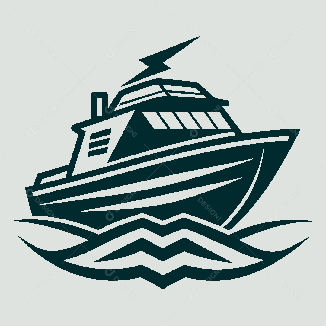 Modelo de Logo de Navio Vetor EPS