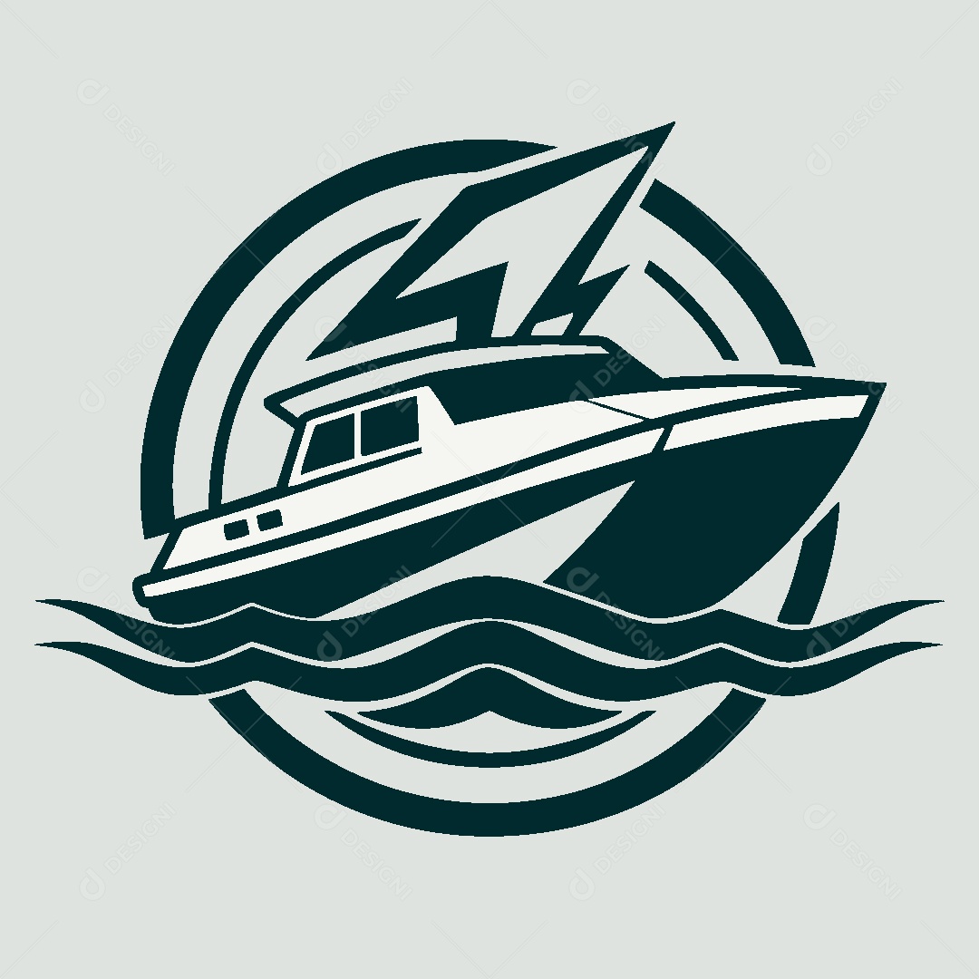 Modelo de Logo de Navio Vetor EPS