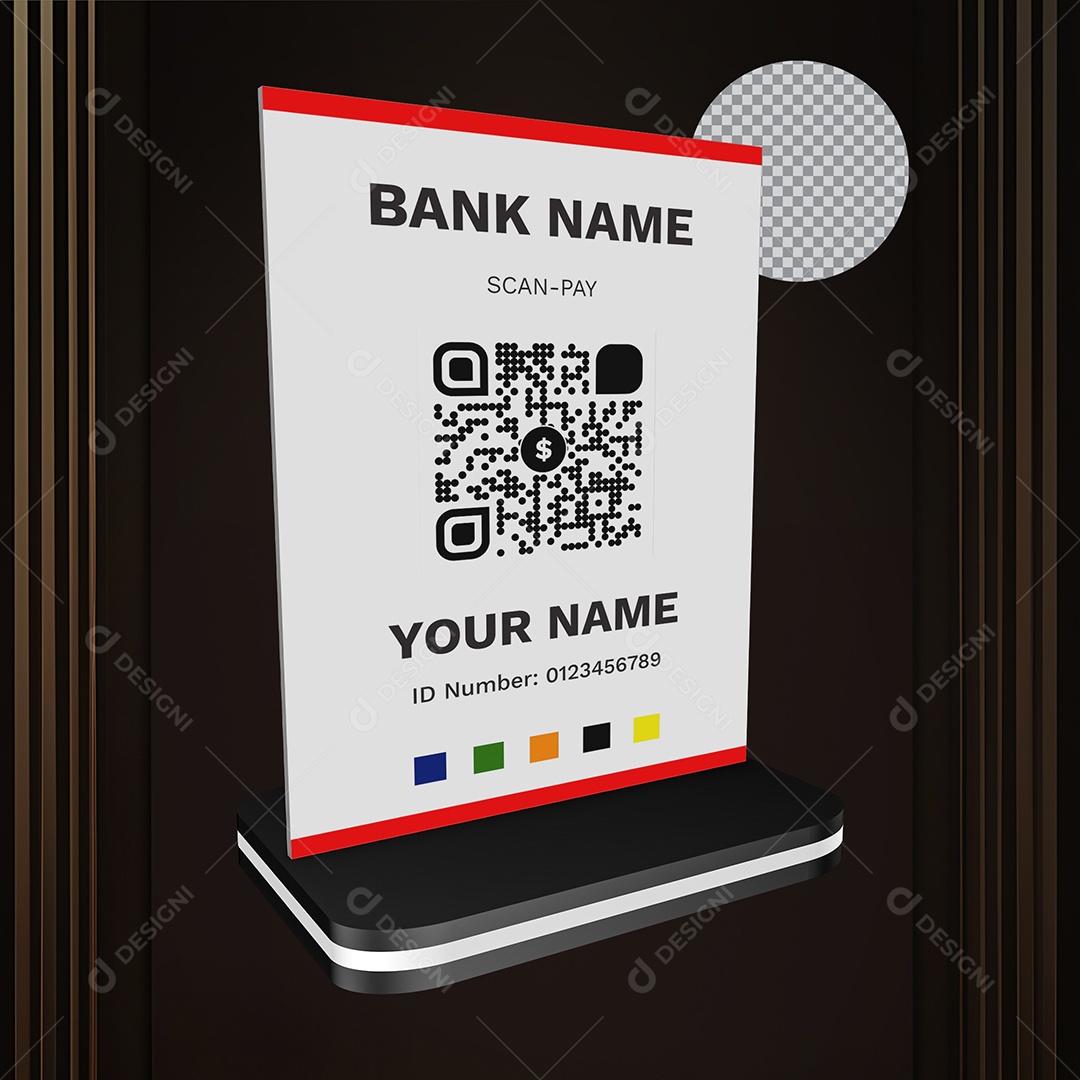 Mockup de QR Code PSD Editável