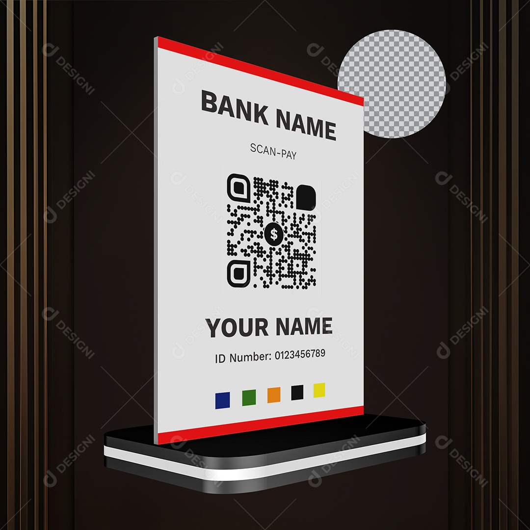 Mockup de QR Code PSD Editável