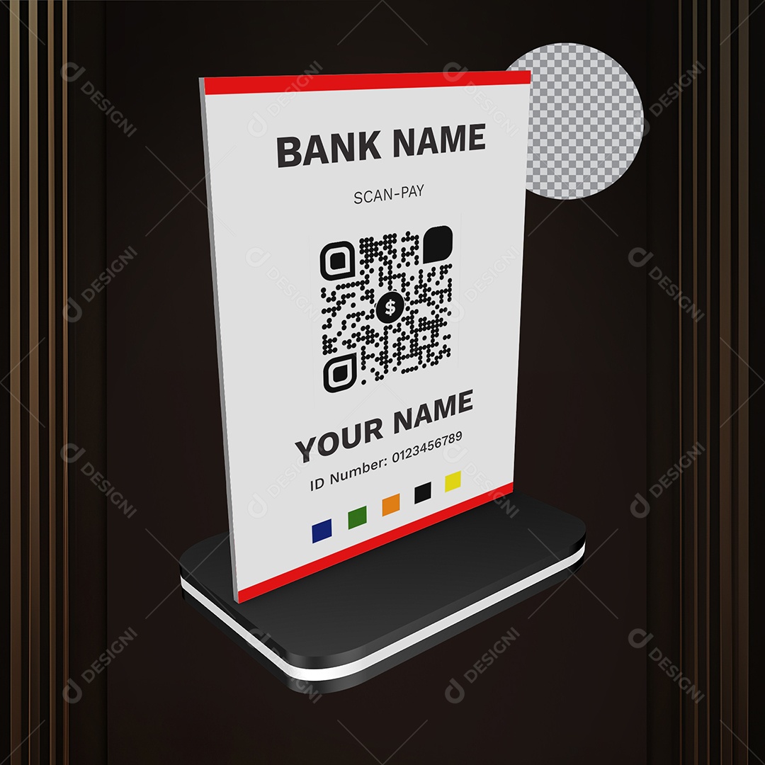 Mockup de QR Code PSD Editável