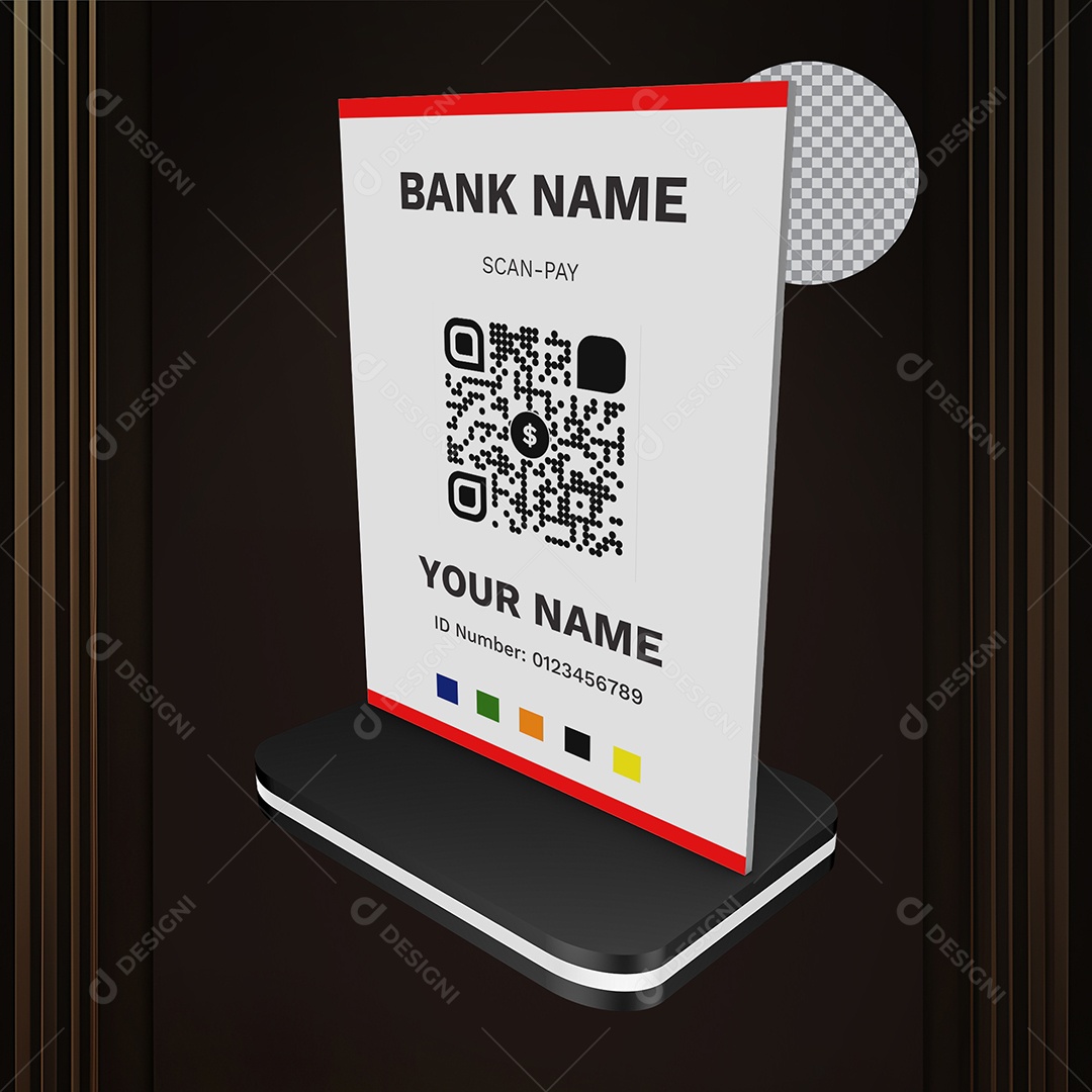 Mockup de QR Code PSD Editável