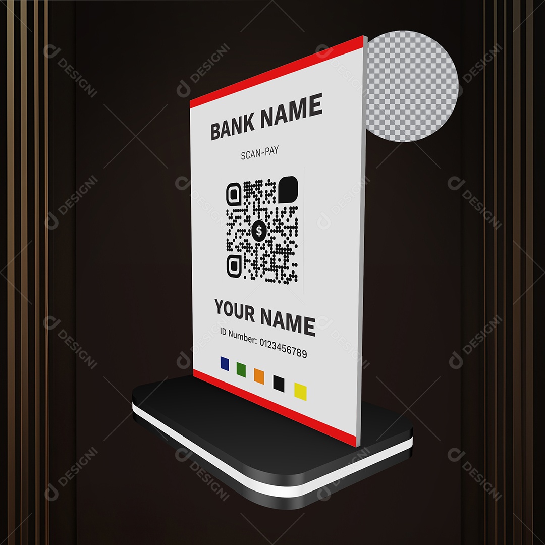 Mockup de QR Code PSD Editável