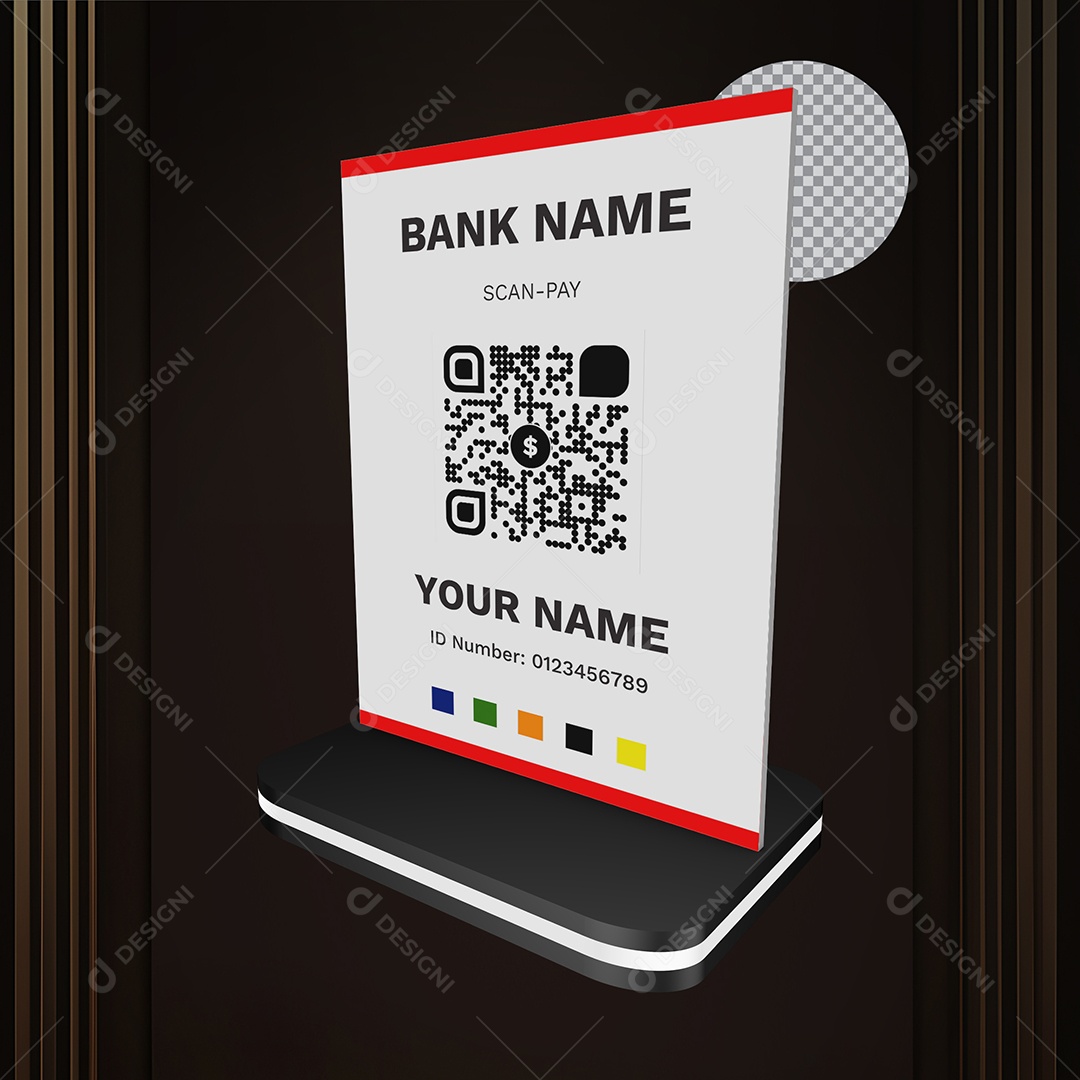 Mockup de QR Code PSD Editável