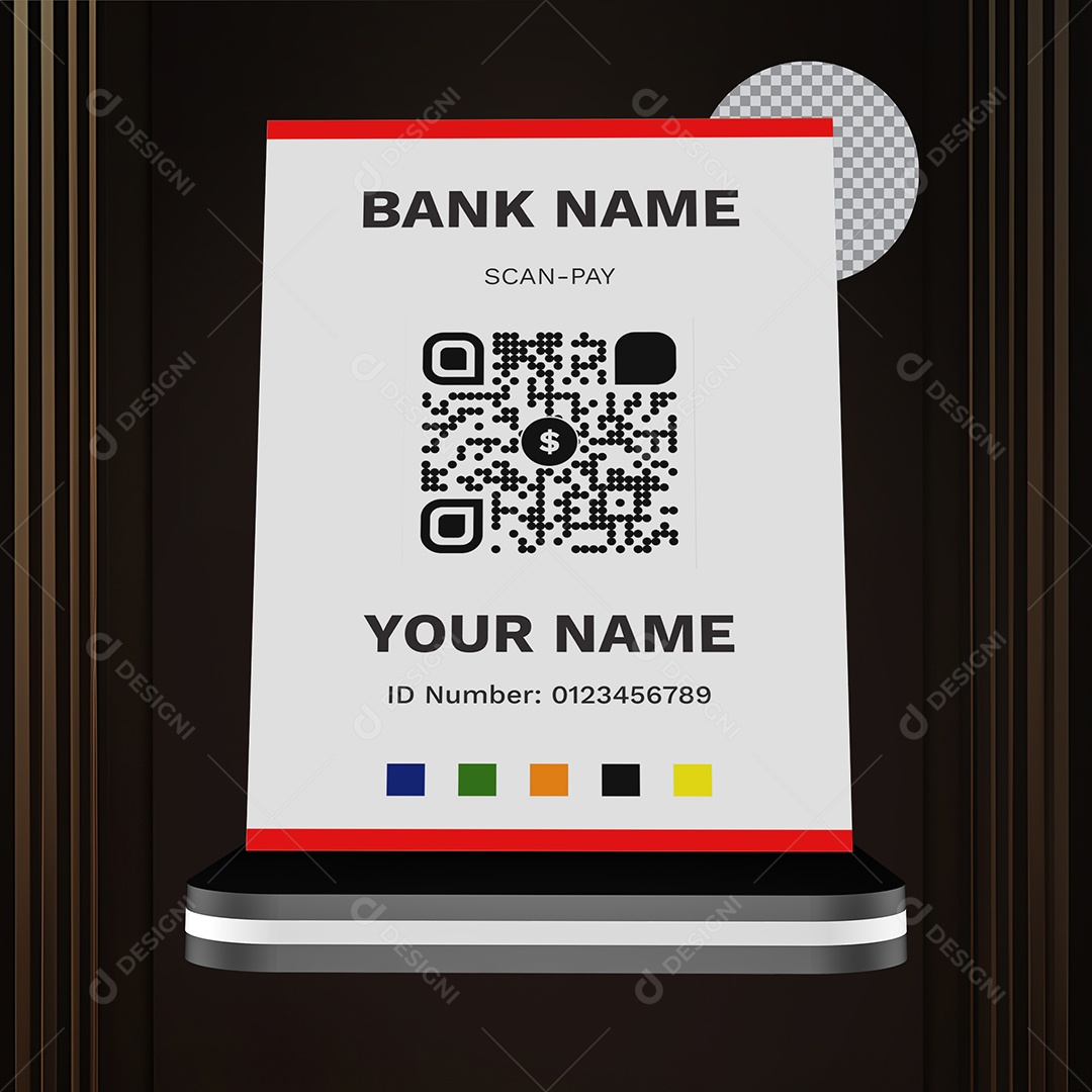 Mockup de QR Code PSD Editável