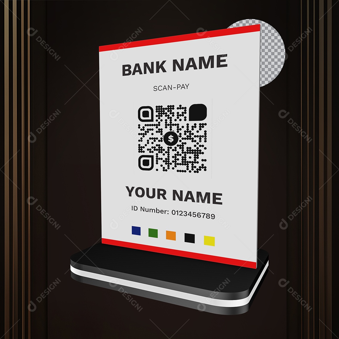 Mockup de QR Code PSD Editável