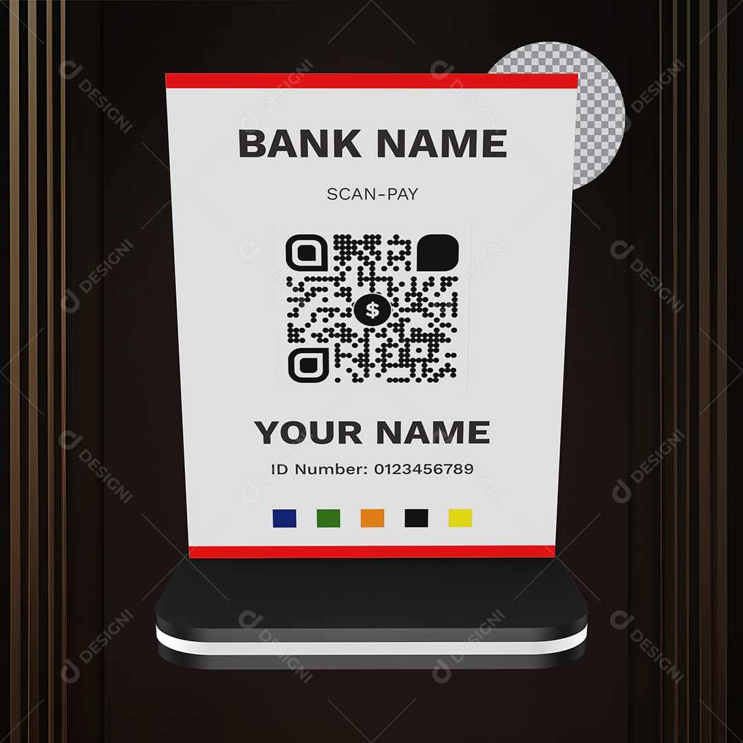 Mockup de QR Code PSD Editável