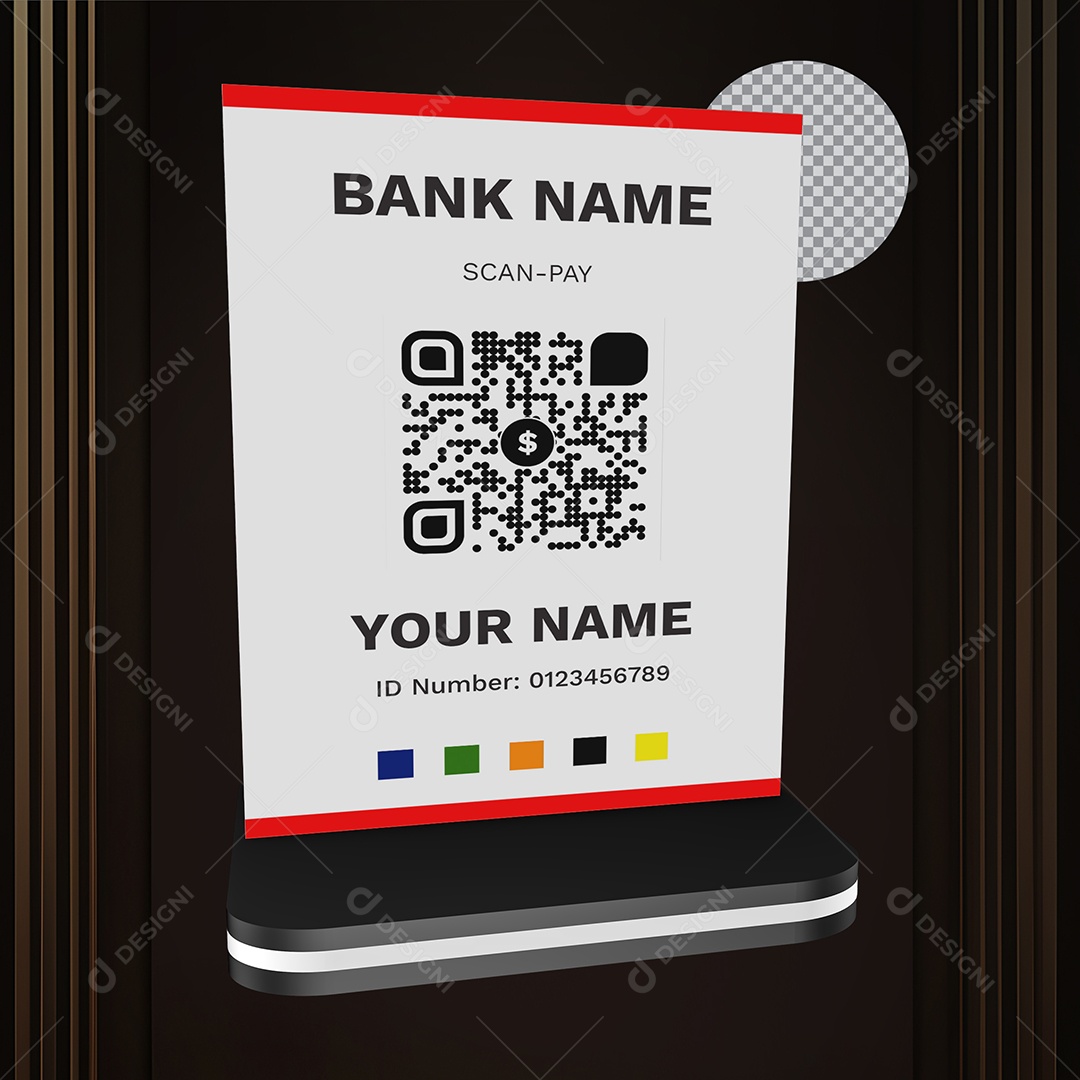 Mockup de QR Code PSD Editável