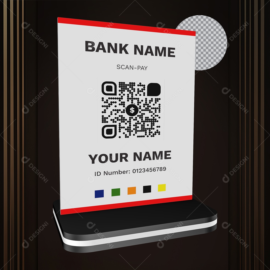 Mockup de QR Code PSD Editável