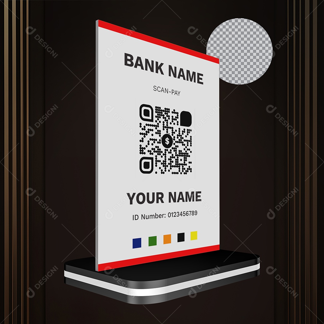 Mockup de QR Code PSD Editável