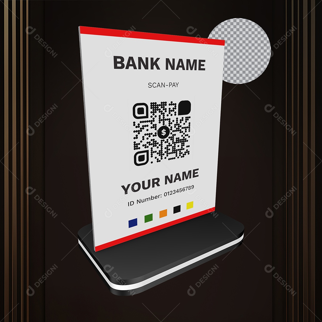 Mockup de QR Code PSD Editável