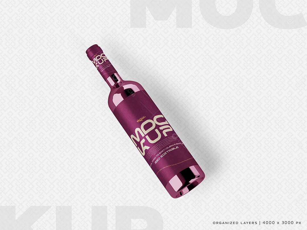 Garrafa Mockup PSD Editável
