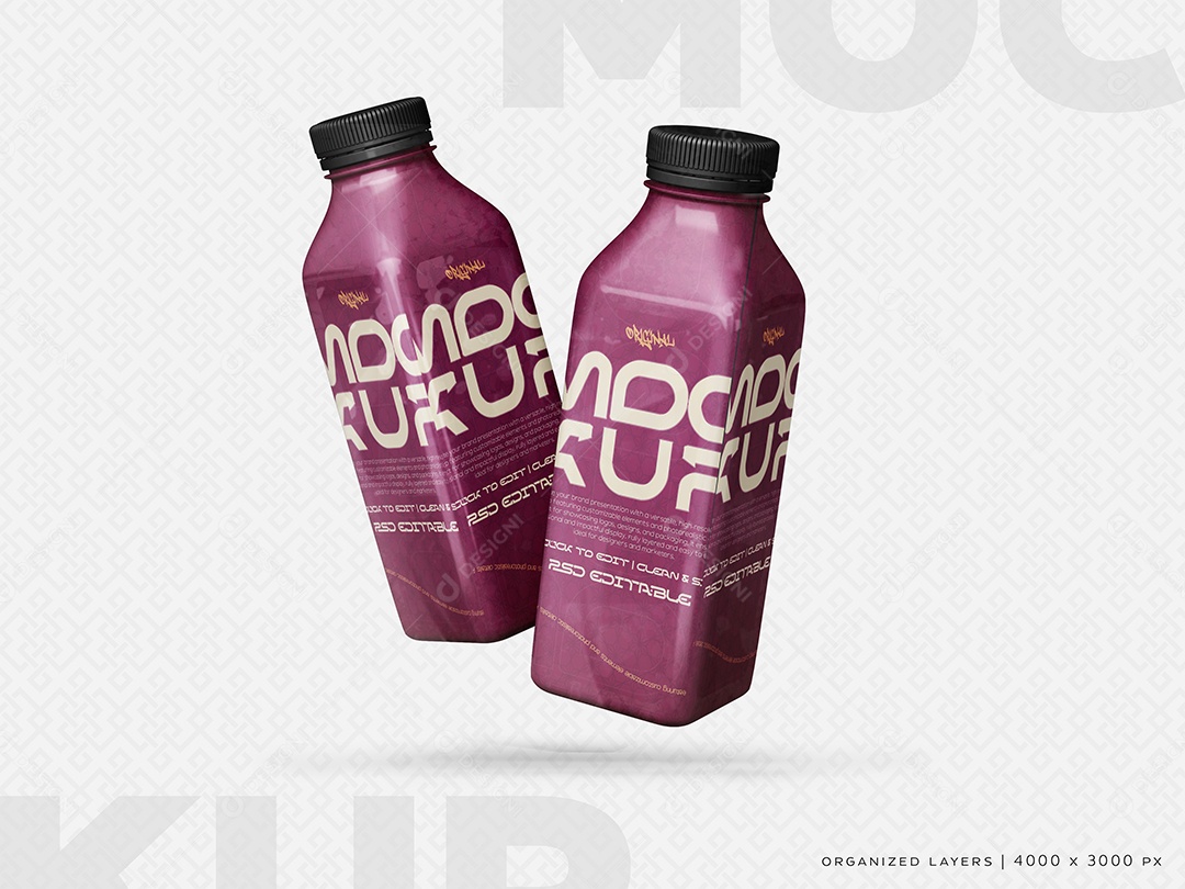 Garrafas Mockup PSD Editável