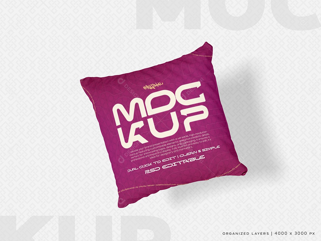 Maquete de Travesseiro Ângulo 1 Mockup