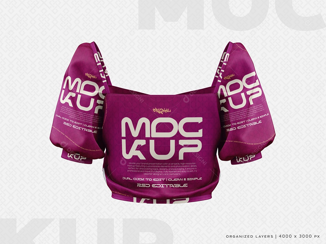 Blusa Feminina Mockup PSD Editável