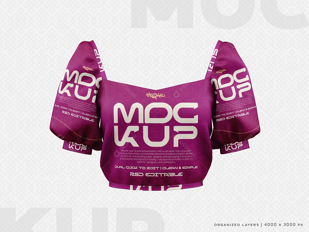 Blusa Feminina Mockup PSD Editável