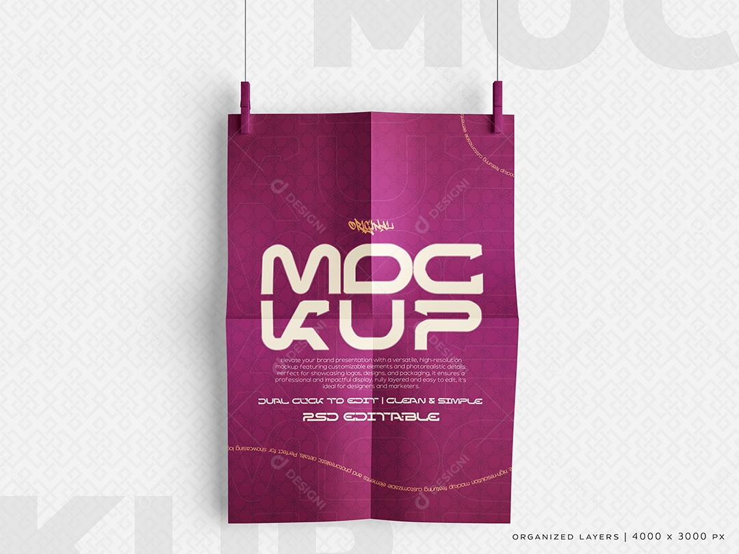 Adesivo Mockup PSD Editável