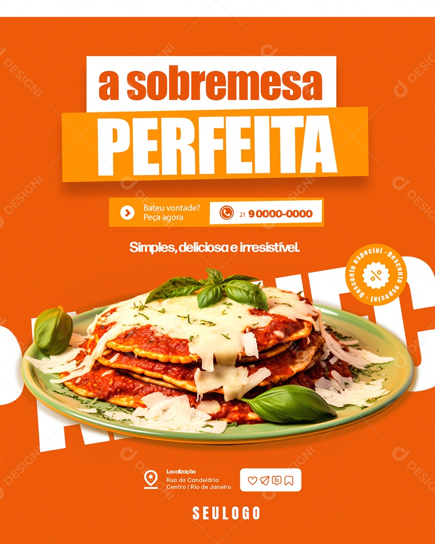 Panquecaria A Sobremesa Perfeita Social Media PSD Editável