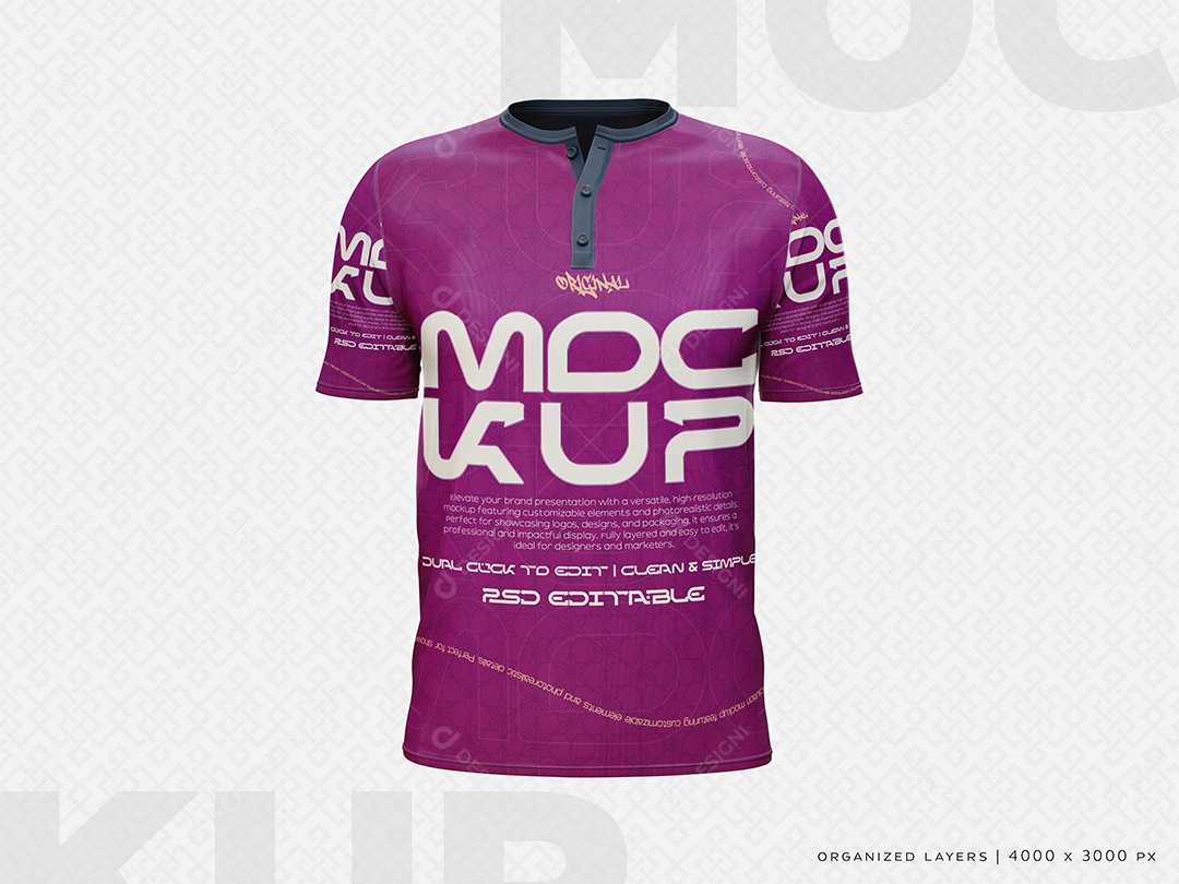 Camisa Gola Polo Mockup PSD Editável