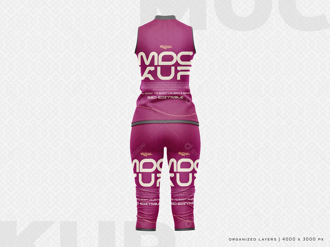 Mockup Kit Roupa De Academia Feminina PSD Editável