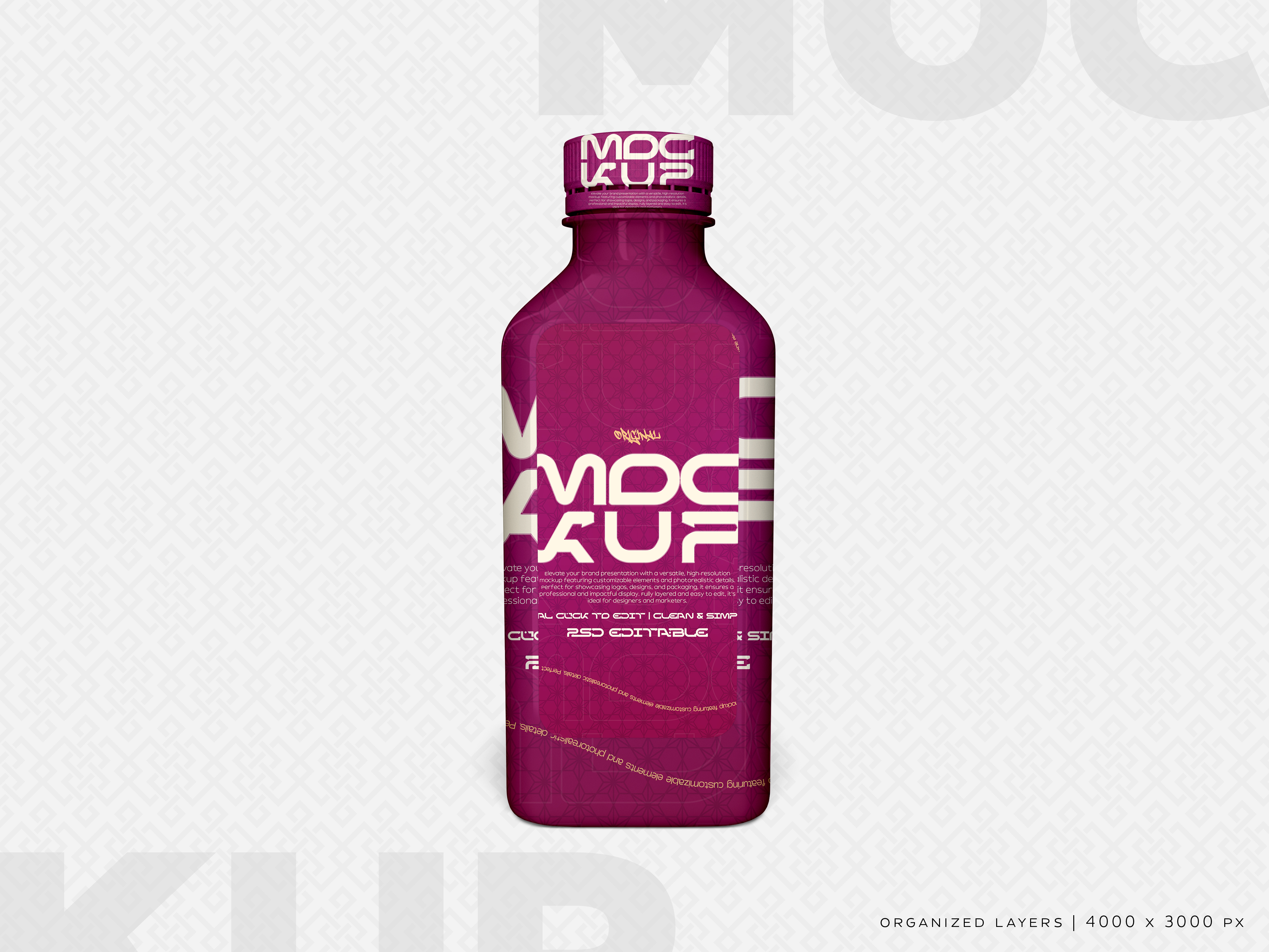 Mockup Garrafa PSD Editável