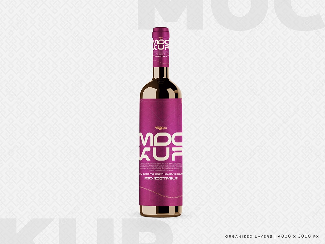 Mockup Garrafa PSD Editável