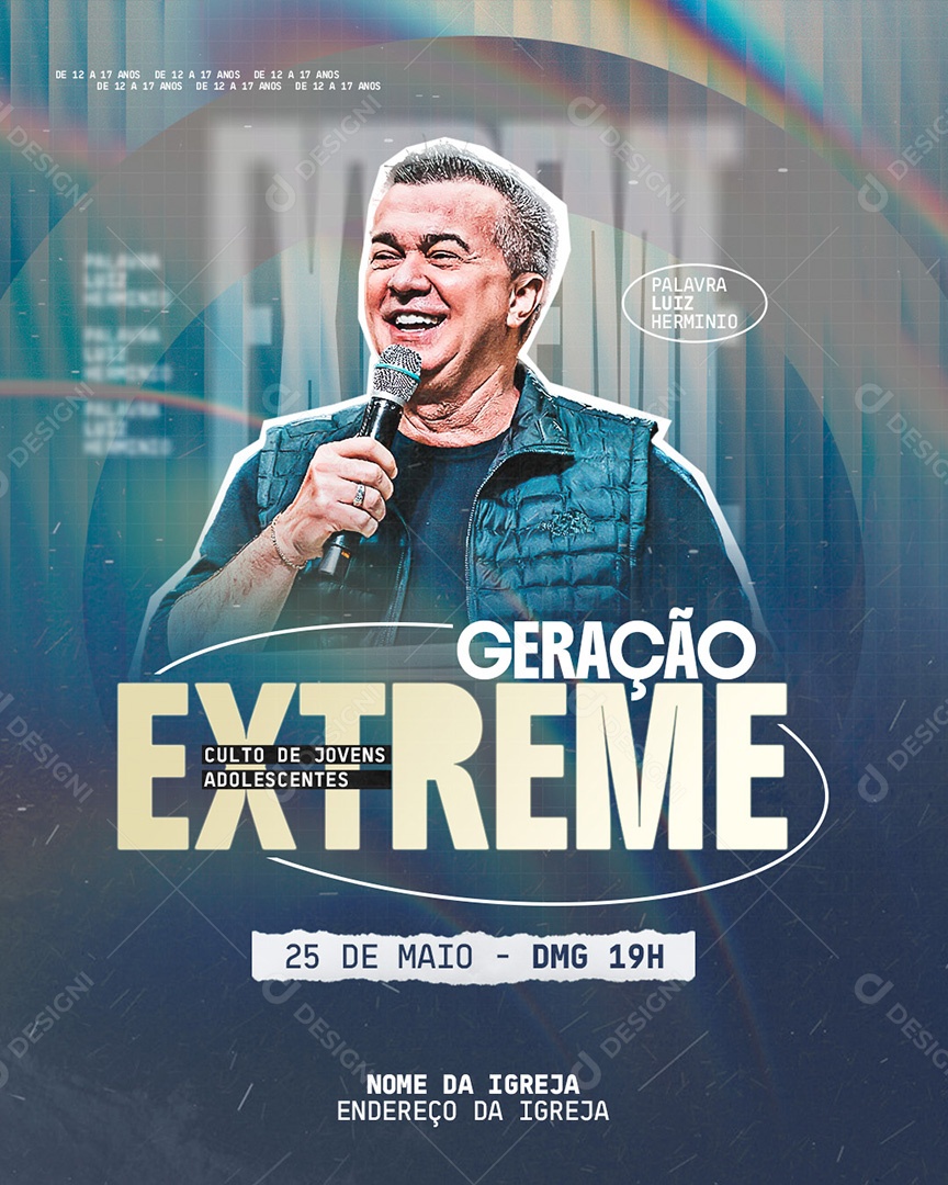 Feed Geração Extreme Gospel Social Media PSD Editável