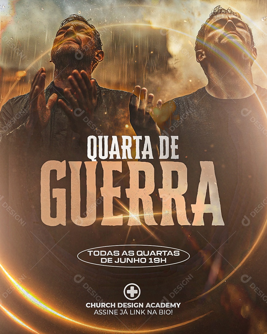 Feed Quarta de Guerra Gospel Social Media PSD Editável