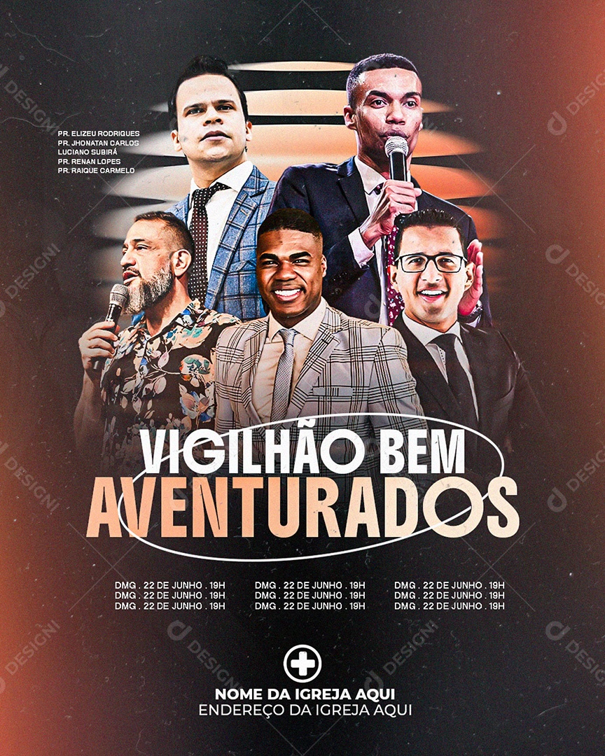 Feed Vigilhão Bem Aventurados Gospel Social Media PSD Editável