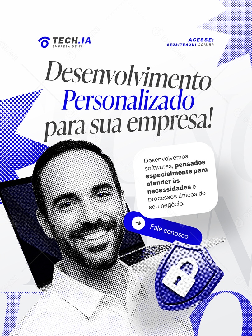 Empresa TI Desenvolvimento Personalizado Social Media PSD Editável