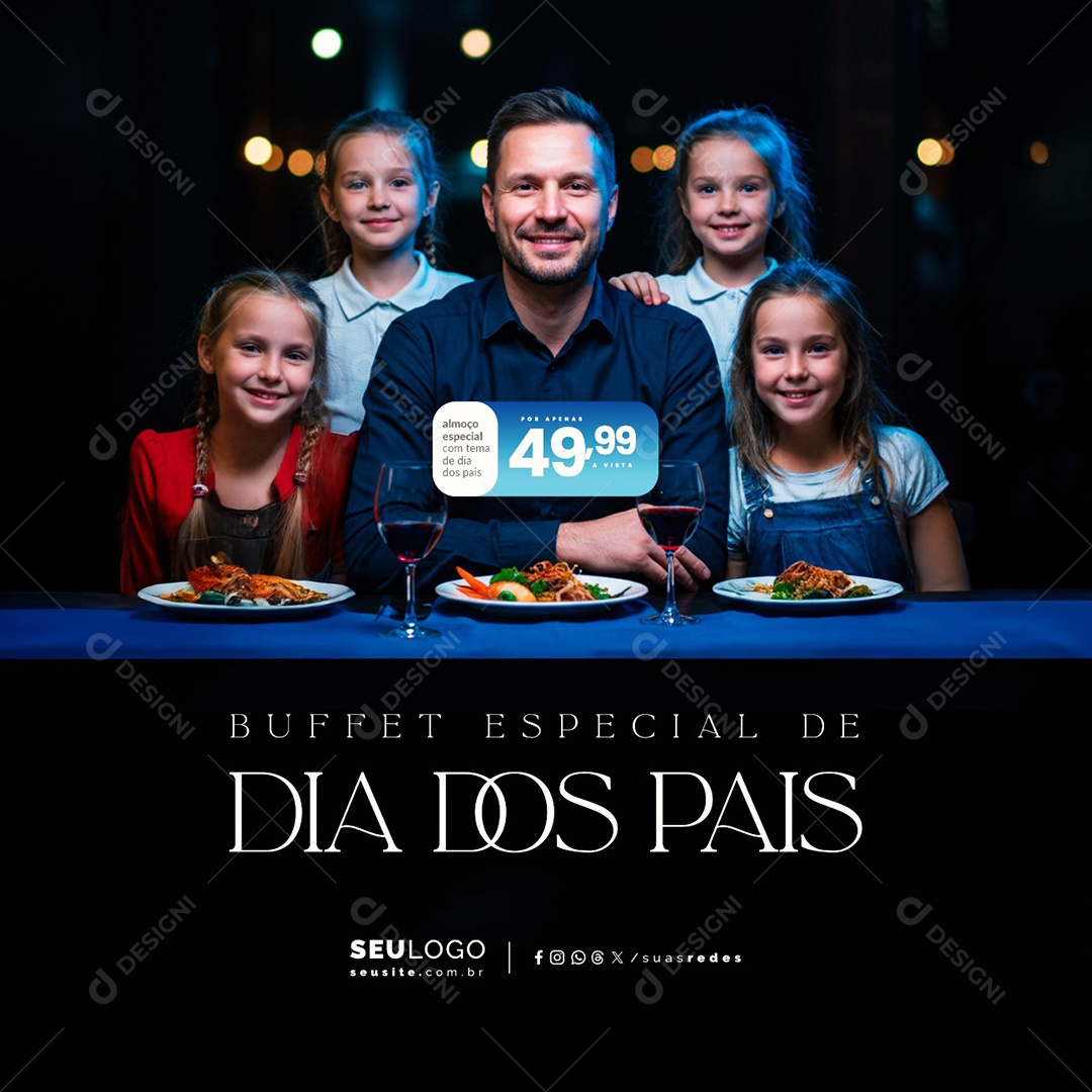 Restaurante Buffet Especial De Pais Social Media PSD Editável