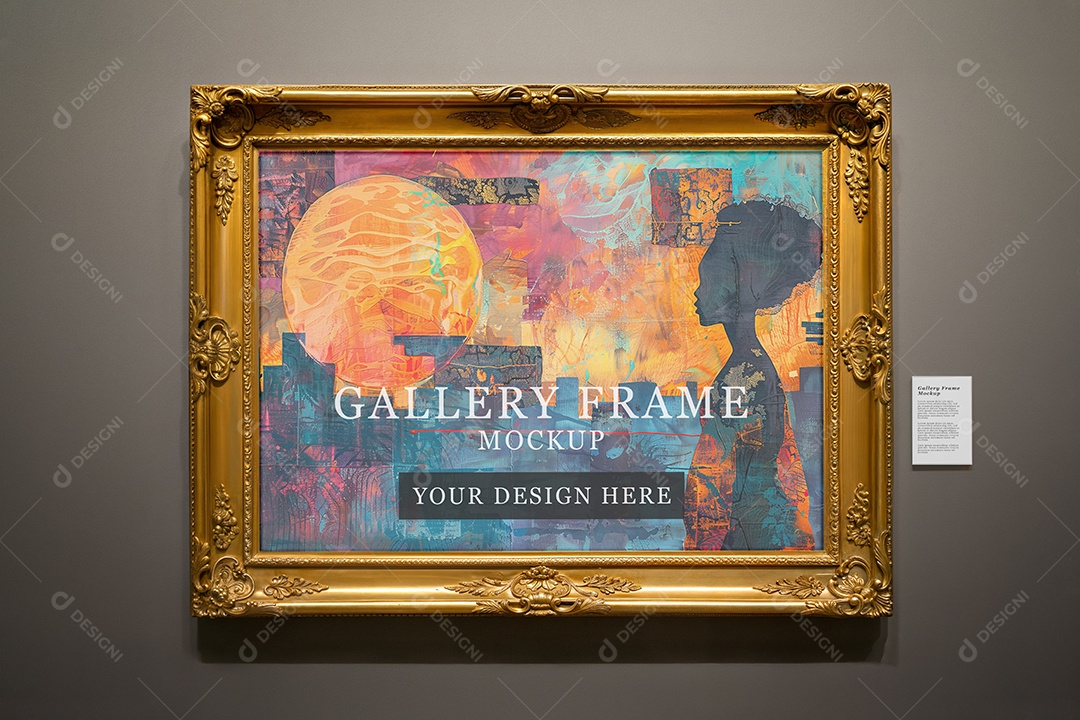 Galeria de Arte Mockup PSD Editável