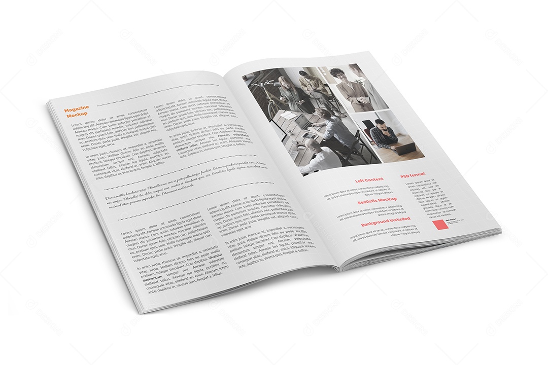 Revista Mockup PSD Editável
