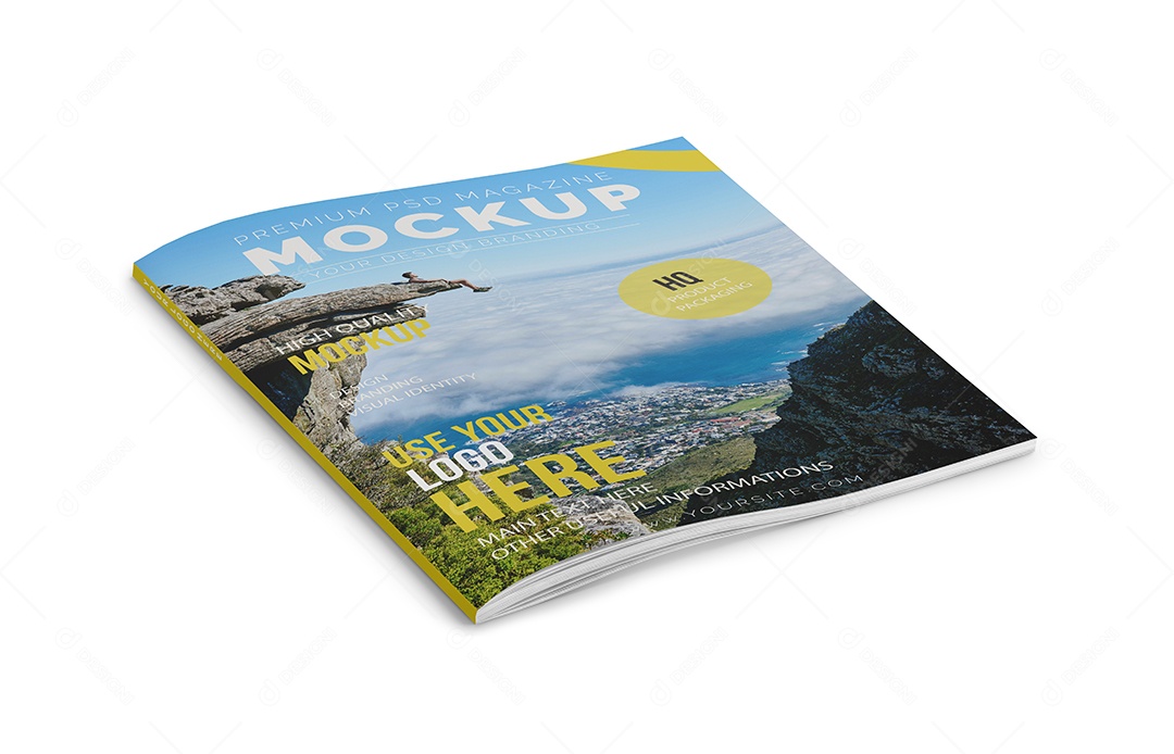Revista Mockup PSD Editável