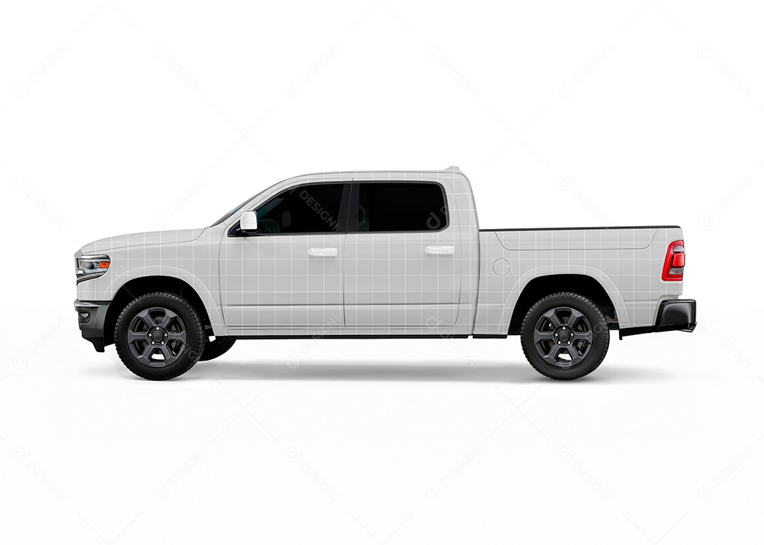 Caminhonete Pickup Mockup PSD Editável
