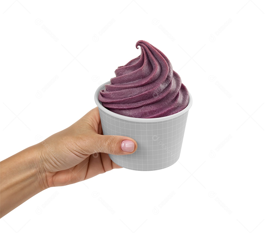Mockup de Pote de Sorvete PSD Editável
