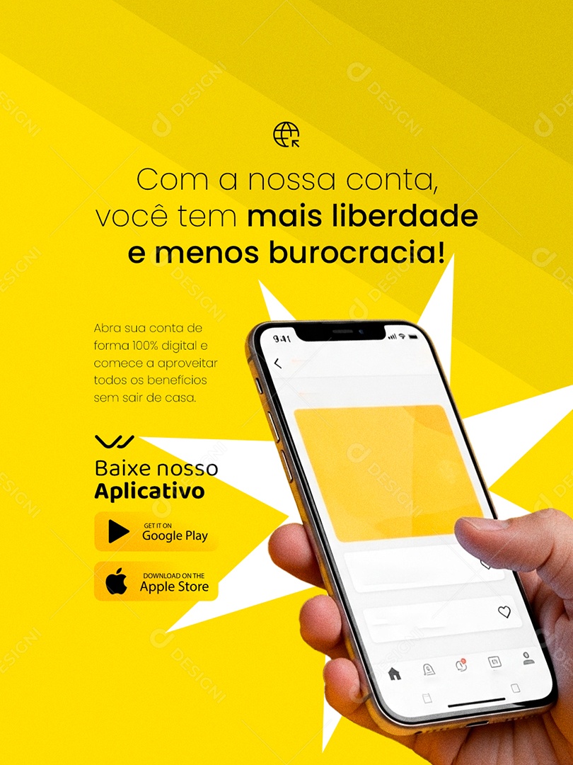 Banco Você Tem Mais Liberdade Social Media PSD Editável