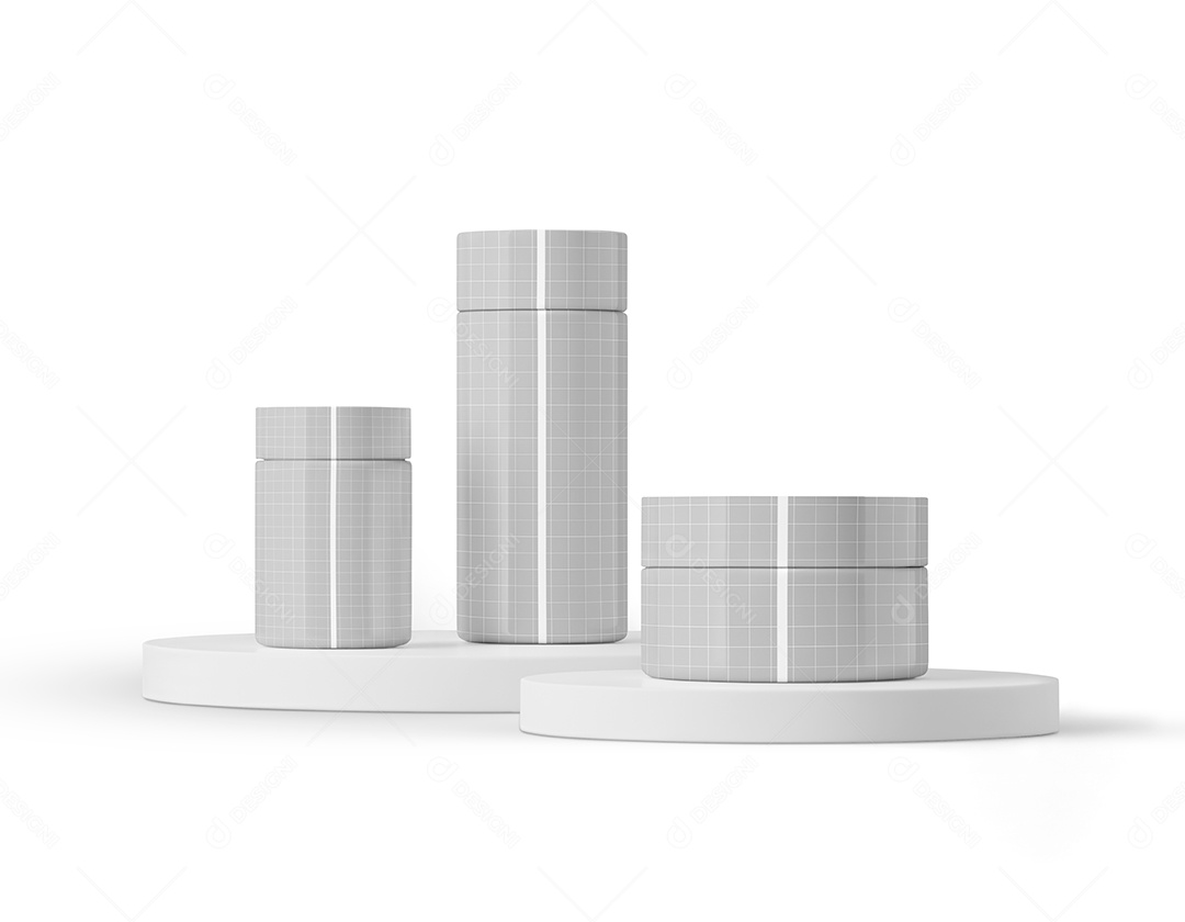 Embalagens de Cosméticos Mockup PSD Editável